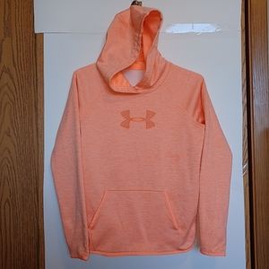 Under Armor Ladies Orange Pull Over Hoodie